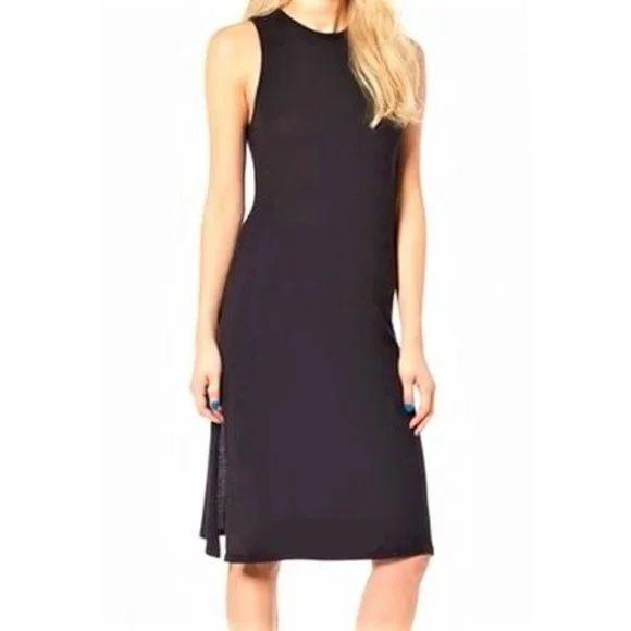 sachin and babi light blue dress Minimalist Openwork Knit Sheath Dress, Sleeveless Side Slit Casual Mini  Dress : Target